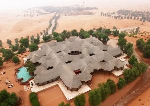 Letecký snímek ubytování Telal Resort Al Ain