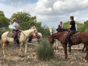 a group of people riding horses in a field at Luxury and comfort in La Marina, with sea views at El Pinet beach in La Marina