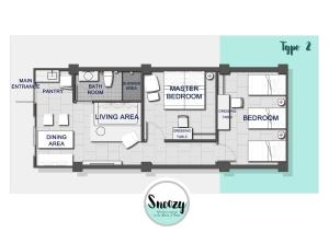 Půdorys ubytování Snoozy Guesthouse