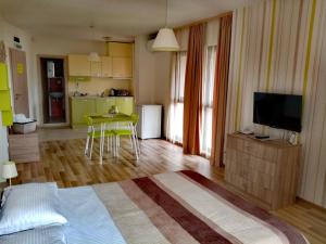 A kitchen or kitchenette at Apart Hotel Rosen