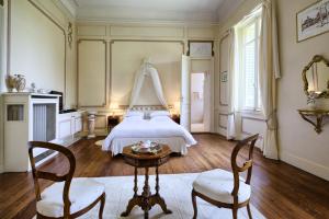 Cama o camas de una habitación en Château de Camperos