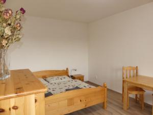 Postel nebo postele na pokoji v ubytování Apartmány Turold Mikulov