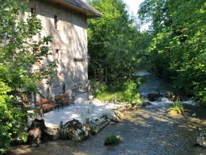Ogród w obiekcie Ferienwohnung Klampfermühle
