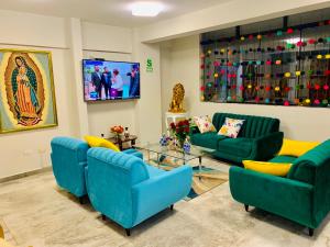 Χώρος καθιστικού στο Hotel Daylu