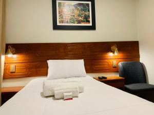 Ένα ή περισσότερα κρεβάτια σε δωμάτιο στο Hotel Daylu