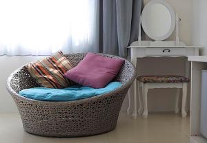 אזור ישיבה ב-Summertimeph Homestay