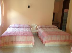 Postel nebo postele na pokoji v ubytování Hotel Tecozautla