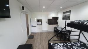 Televízia a/alebo spoločenská miestnosť v ubytovaní Small Apartments Denisa Business