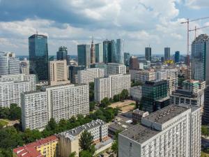 Výhľad na mesto Varšava alebo výhľad na mesto priamo z apartmánu