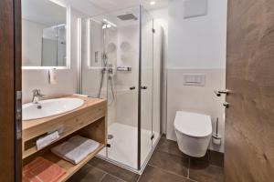 Koupelna v ubytování Hotel Moritz