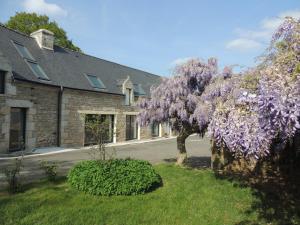 a lilacs tree in front of a house at Ty Koukset in Baud