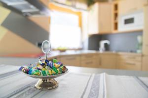 Kuchyň nebo kuchyňský kout v ubytování Ferienwohnung Permoser