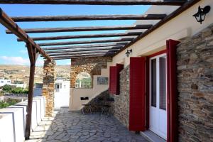 En balkon eller terrasse på Sea view Cycladic house