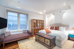 a bedroom with a bed and a book shelf at Copper Springs 215 in Copper Mountain