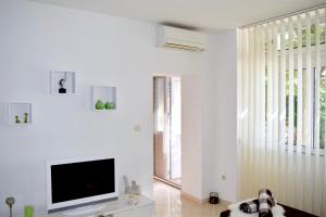 Televízia a/alebo spoločenská miestnosť v ubytovaní Apartman Pia