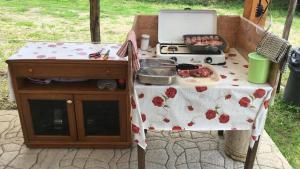 Gril dostupný pro hosty v bed and breakfast