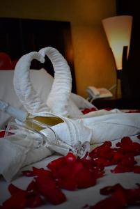Krevet ili kreveti u jedinici u okviru objekta Hotel Suite Azomali