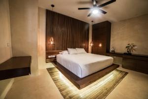 Cama o camas de una habitación en Hotel Bohonito Holbox