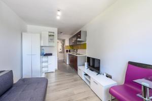 Kuchyň nebo kuchyňský kout v ubytování Apartament SYNERGIA