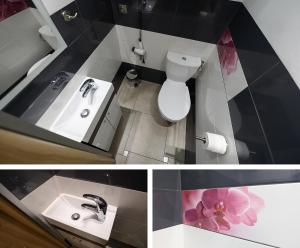 Koupelna v ubytování Apartament SYNERGIA