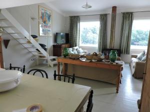 A seating area at the green home