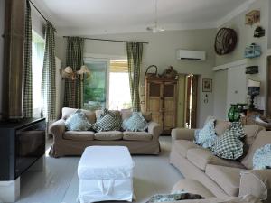 A seating area at the green home
