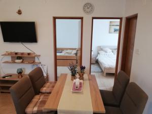 TV a/nebo společenská místnost v ubytování Apartman Pajo