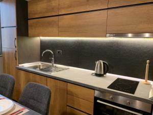 Кухня или мини-кухня в EKA Luxury Two-Bedroom Premium Penthouse
