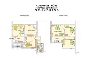 Plan piętra w obiekcie Ferienhaus Schmittenhof