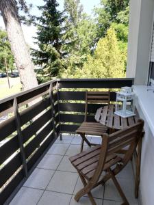 Rõdu või terrass majutusasutuses Sirály Apartman Fonyód
