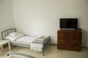 Televízia a/alebo spoločenská miestnosť v ubytovaní Magic Garden Hostel