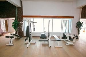 Fitness centrum a/nebo fitness zařízení v ubytování Hotel Mures