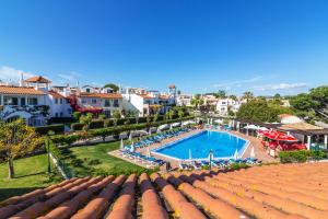 a view of the pool from the roof of a resort at The Old Village, Prestige and Solar by Village 4U in Vilamoura