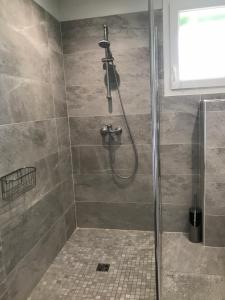 a shower with a glass door in a bathroom at MAISON GANTTIPIENEA in Ahetze +19 photos