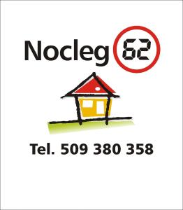 a logo for a nestlé sign with a house at Nocleg 62 Koszalin in Koszalin