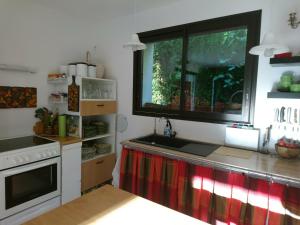 Кухня или мини-кухня в Holiday home in Bruniquel on the Aveyron river
