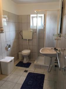 哥魯拜克的住宿－Apartmani Vidikovac，一间带卫生间和水槽的浴室