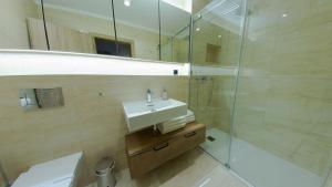 Koupelna v ubytování Hotel Praha