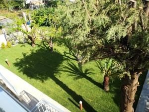an overhead view of a yard with trees and grass at Residence VILLA FIORITA in Roccella Ionica