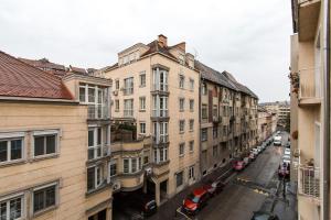 a view of a city street with buildings and cars at BrightHome Castle District in Budapest