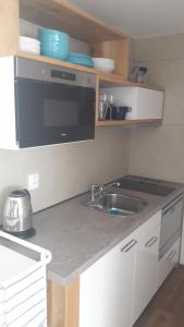 Kuchyň nebo kuchyňský kout v ubytování Apartmán Relax Hamry