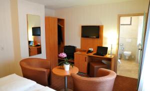TV a/nebo společenská místnost v ubytování Hotel Nothwang