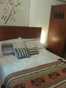 Giường trong phòng chung tại IDEAL Y UBICADISIMO A Mts de paseo ARISTIDES .