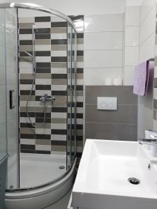 Koupelna v ubytování Apartman Nature
