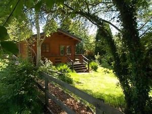 Zahrada ubytování Tudor Lodge with pool & BBQ cabin