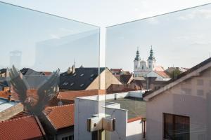 Uma vista geral de Uherské Hradiště ou a vista da cidade a partir do hotel