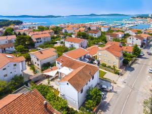an aerial view of a small town with houses at Apartment and Room Ivica in Vodice