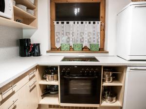 Kuchyň nebo kuchyňský kout v ubytování Appartement Catrin mit Sauna und E-Ladestation