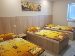 Postel nebo postele na pokoji v ubytování Penzion Hudebka