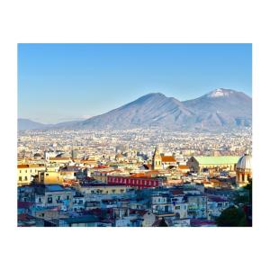 widok na miasto z góry w tle w obiekcie Secret Room Naples w mieście Neapol